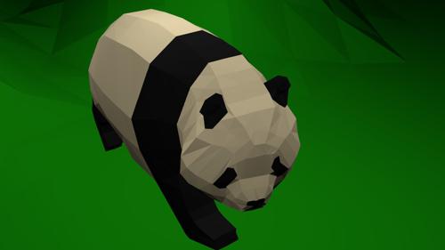 Low poly panda preview image